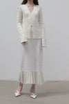SWAYING/KNIT Cloud Skirt SW212XZ08 White PS33